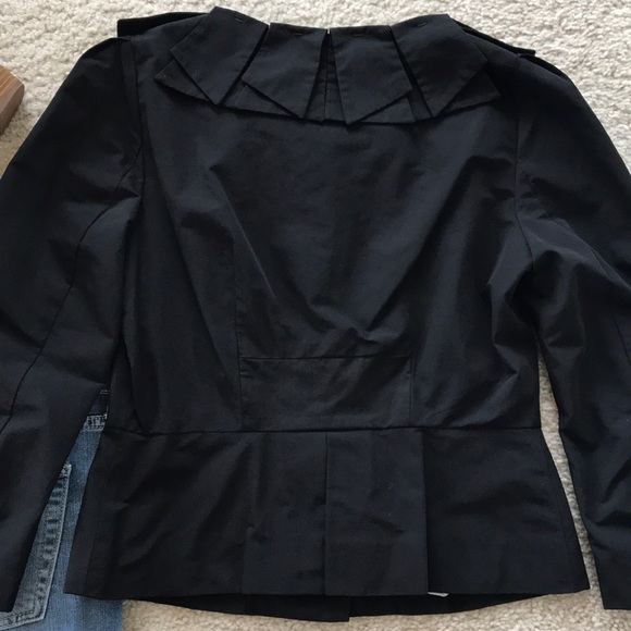 Anthropologie Black Petal Collar Jacket - Picture 7 of 7